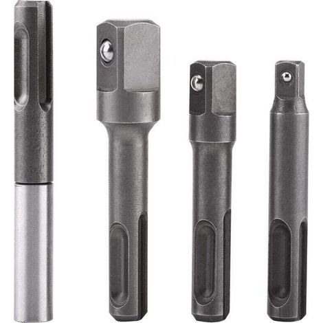 4Pcs 1/4" 3/8" 1/2" Porte Embouts SDS, SDS-Plus Magnétique Extension de Vissage Tournevis