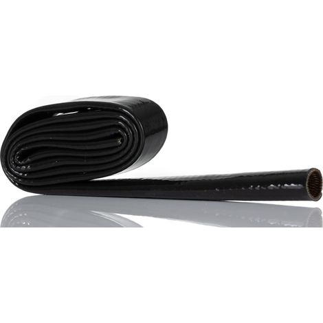 Gaine Tressée 16mm RS PRO, Noir en Caoutchouc silicone, 1m ( Prix pour 1 )