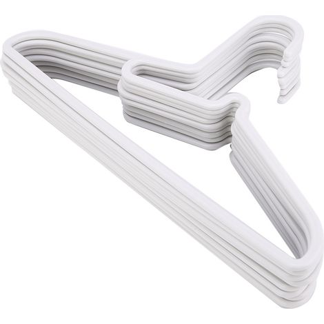 Lot de 10 cintres en plastique gain de place pour vêtements, foulards et cravates (gris) (1/5)