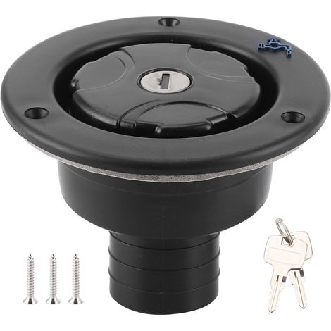 Trappe de remplissage d'eau douce à gravité avec serrure et 2 clés, anti-fuite, pour camping-car, caravane et van (1/5)