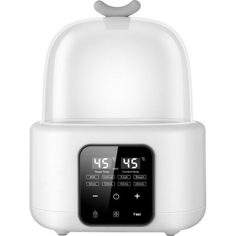 6-in-1 Flaschenwärmer mit Temperaturregelung, erwärmt Muttermilch und Säuglingsnahrung in wenigen Minuten, Flaschensterilisator mit digitalem LCD-Display für unterwegs und zu Hause (1/5)