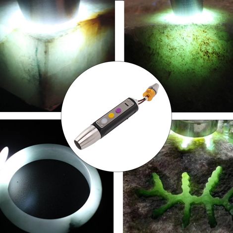 LED-Taschenlampe zur Jadebewertung mit 3 Lichtquellen und stufenloser Helligkeitsregulierung zur Beurteilung von Jade und Schmuck – Schwarz (1/5)