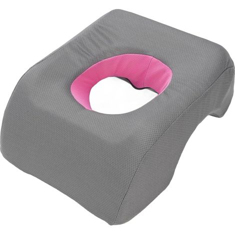 [MAI USATO]Comodo cuscino per il viso, ideale per l'uso in centri benessere e centri estetici, realizzato in fibra di poliestere, leggero e portatile, ottima scelta, ringiovanisce e rinfresca (grigio) (1/5)
