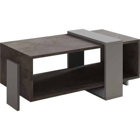 Couchtisch aus Holz "Meleni" - 90 x 49 x 40 cm - Grau