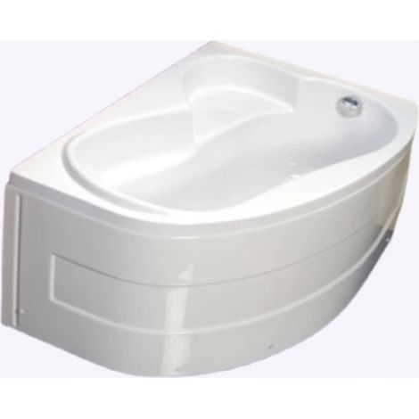 Baignoire d'angle gauche-droit Ana avec tablier - 140 x 90 cm - Angle: Gauche - Siphon: Sans (1/5)