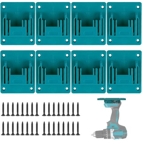 Supporto per utensili da parete per Makita 18V, 8 pezzi Supporto per macchina Makita con 32 viti, Supporto per utensili da parete Supporto per trapano per trapano a batteria Makita Stoccaggio per offi (1/4)