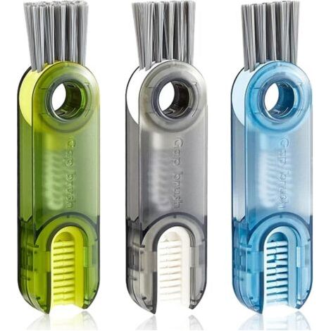 BUNTHAUS 3-in-1-Multifunktionsbürste, Spaltreinigungsbürste, Reinigungsbürste für Milchflaschen, Reinigungsbürste für Wasserflaschen, Reinigungswerkzeuge für die Küche zu Hause (1/5)