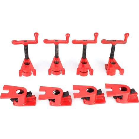 Eosnow Vice de travail du bois, poignée ergonomique 4 Pinces de pince en métal en bois pour 26,5 mm (métrique) Pipe Home Shop (1/5)