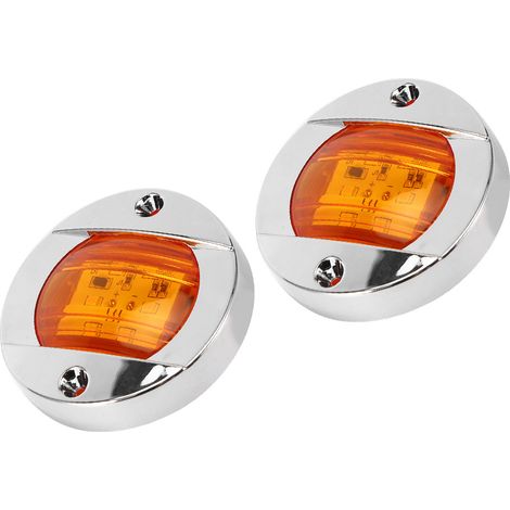 2 Stück 6-LED-Heckleuchten IP67 für Bootsnavigation, LKW-Kreuzfahrten, runde Seiten-Heckleuchten (1/5)