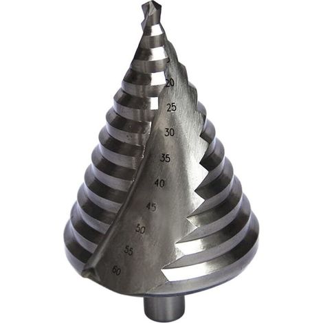 HSS Twist Drill Bit Multi-Hole Cutter Hole Size 6mm-60mm, Total 12 Steps, Enlargement, Sheet Metal, PVC, Woodworking