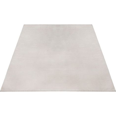 FLOORNOVO Hochflor Teppich Beige einfarbig - 110 x 60 cm - Besonders Weicher Teppich Wohnzimmer & Badezimmerteppich - Pflegeleicht - vielseitig einsetzbar im Innenbereich (1/2)