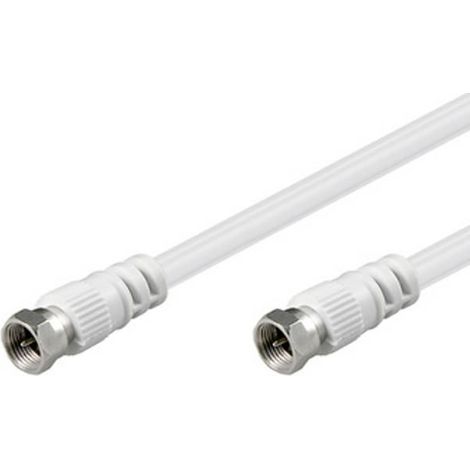 cavetto tv antenna satellitare connettore f cavo parabola bianco 5 mt (1/2)