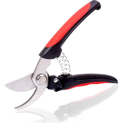 Secateurs - Lame En Acier Inoxydable - Poignée Ergonomique En PP Antidérapante - Verrouillage De Sécurité - Ressort À Compression - 1 Pièce (1/5)