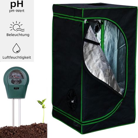 Growbox Gewächshaus Indoor Pflanzenzelt Zuchtzelt Growroom Zuchtschrank Darkroom Zimmergewächshaus Growschrank - 40x40x120 cm (1/7)