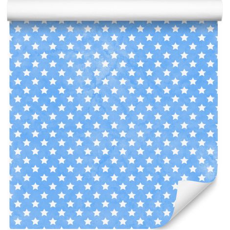Tapete „Azurblaue Sterne“, Modell „Azurblaues Zentrum“ für Wohn- und Schlafzimmer, 50 x 1000 cm (1/5)