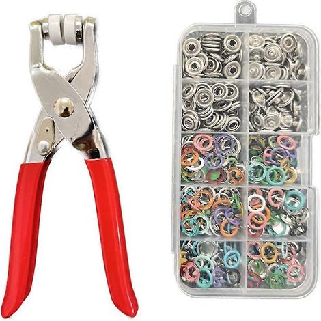 Kit de pinces à œillets, kit de poinçonnage, kit de fixation à pression, kit d'outils pour œillets (1/5)