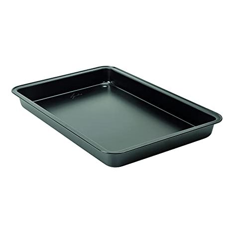 Lagostina Gustosa Rostiera Leccarda da Forno in Acciaio Antiaderente Nero 42x29x4cm (1/4)