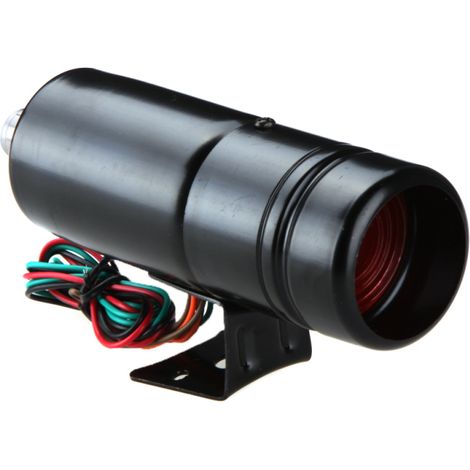 Tacómetro ajustable de 1000 a 11000 rpm, carcasa de aluminio, indicador de cambio LED azul/rojo, superficie negra. (1/5)