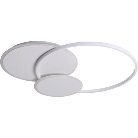 TrAdE Shop Traesio - Plafoniera Tonda A 3 Cerchi Led A Tripla Colorazione Di Luce 37w Ultra Moderno C32-3c - (1/5)