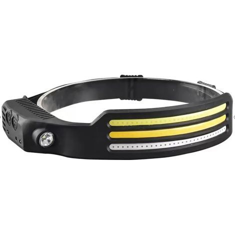 Lampe frontale grand angle Brightbeam 230° (rechargeable) — Lampe frontale/bandeau LED rechargeable avec capteur de mouvement et 10 niveaux de luminosité (1/5)