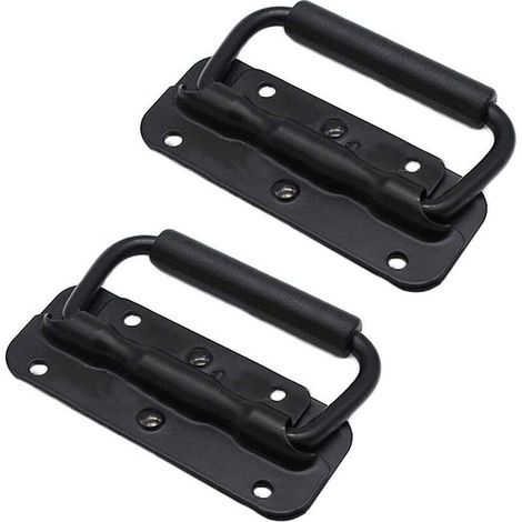 2 stainless steel toolbox handles, folding spring handle, 100 mm pull handle (1/5)