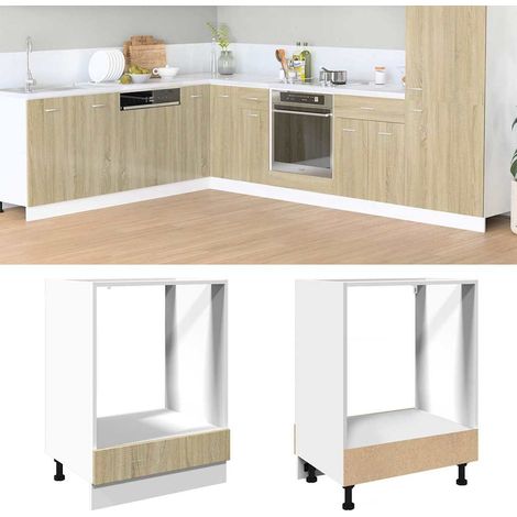 Herdumbauschrank Sonoma-Eiche 60x46x81,5 cm Holzwerkstoff