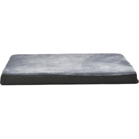 Panier pour chien avec matelas en mousse à gel et housse amovible, Gris, 104 x 74 x 10 cm (L x W x H) (1/5)