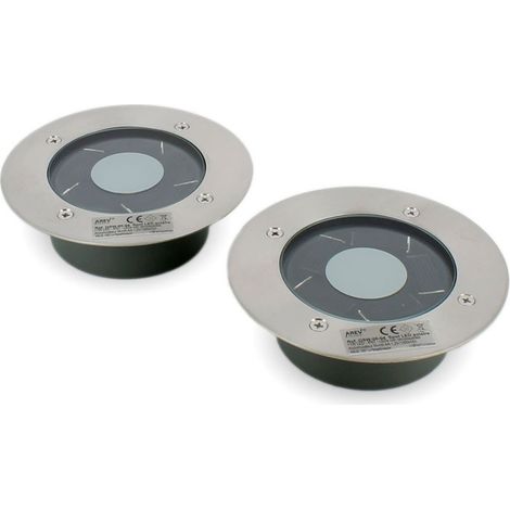 Proyector exterior Arlux inox 97 mm 50 lúmenes pack 2