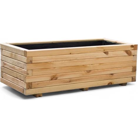 Fioriera in legno per vasi piante e giardino - 84x40xH35 cm