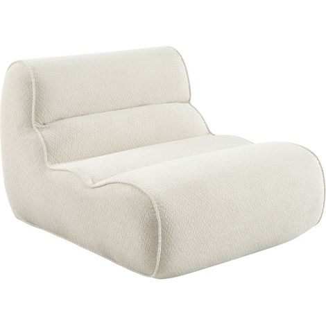 sweeek - Sessel mit Chenille-Bezug 1-Sitzer, Chenille, Creme (1/5)