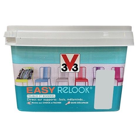 V33 Vernis Easy Relook Gris zen 0,5 L (1/3)