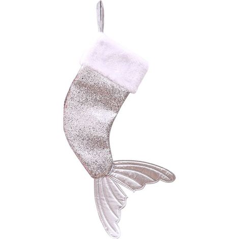 Bardusch-Bas de Noël Queue de Sirène, Bas de Noël Sirène à Paillettes Réversibles Magiques pour Noël (1/2)
