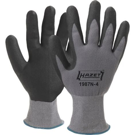 Guante de trabajo Hazet 1987N-4 talla 9 algodón poliéster