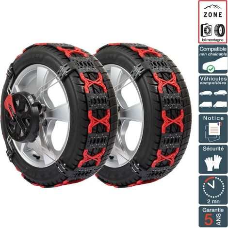 Chaine neige montage frontal et tension automatique pneu 255/25R22 (1/5)
