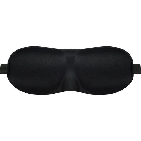Masque de protection 3D uni - Noir pour visage et yeux (1/4)
