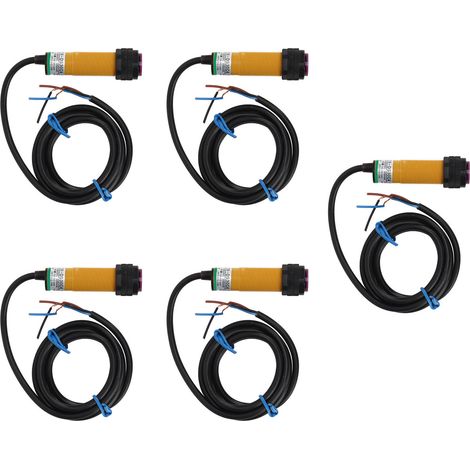 Capteur infrarouge photoelectrique anti-obstacle 5 pièces, interrupteur de proximité pour robot intelligent, 10-36V DC, détecteur d'évitement d'obstacle, module capteur IR (1/5)