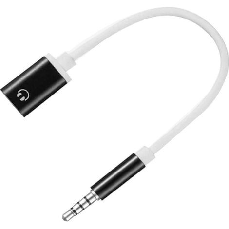 Adaptateur pour casque audio Type-C mâle vers femelle de 3,5 mm, compatible avec les lecteurs MP3, les ordinateurs portables et les tablettes, avec réduction du bruit. (1/5)