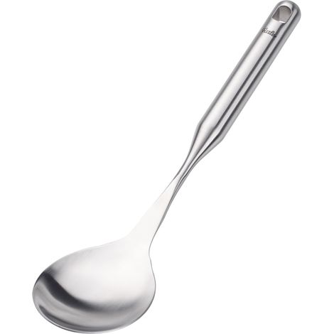 Cuillère à riz en acier inoxydable (32 cm) Grande cuillère de service, cuillère à légumes, avec œillet de suspension, passe au lave-vaisselle (1/3)