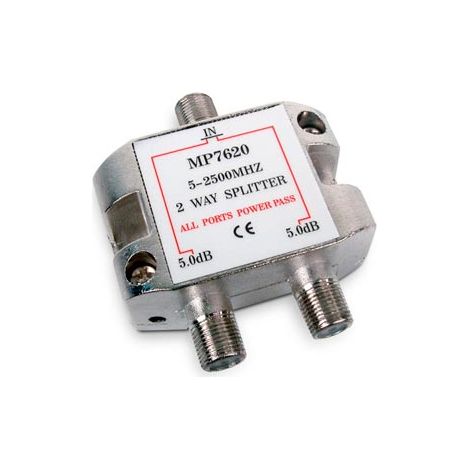 DISTRIBUTORE ANTENNA COASSIALE 1 INGRESSO/2 USCITE 5DB