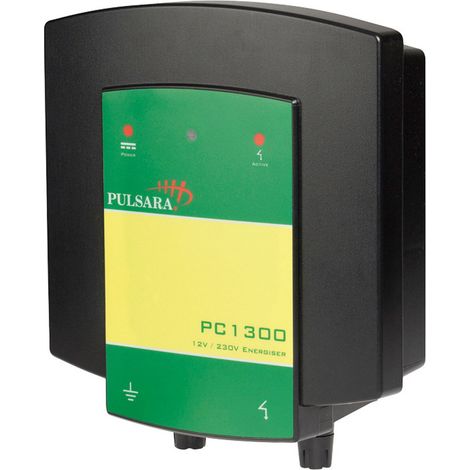 PC1300 Batterie 12V et courant électrique 220V pour clôtures jusqu'à 3 km pour chevaux, chiens et animaux de ferme (1/2)