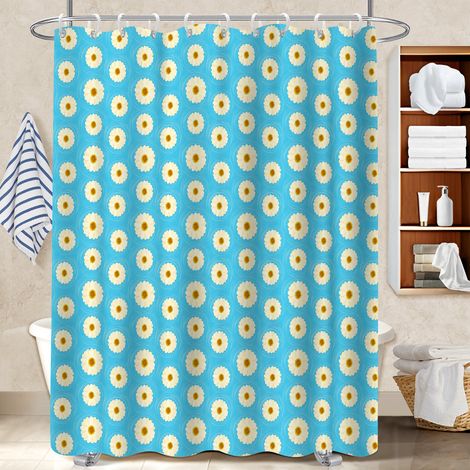 Voile de douche polyester 180x180 artistique rideau étanche pour salle de bain (1/5)