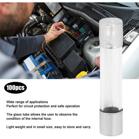 Vente par lots de 100 unités, fusibles en verre à fusion rapide 250 V, 630 mm AC250 V 0,5 A. (1/4)