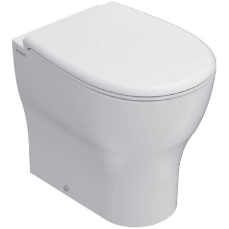 Vaso a terra 52x36x h 43 cm in ceramica bianco lucido - Ceramica Globo Grace - Con copri wc soft