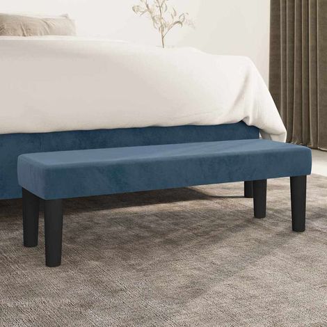 banc Bleu foncé 100x30x30 cm Velours vidaXL (1/5)