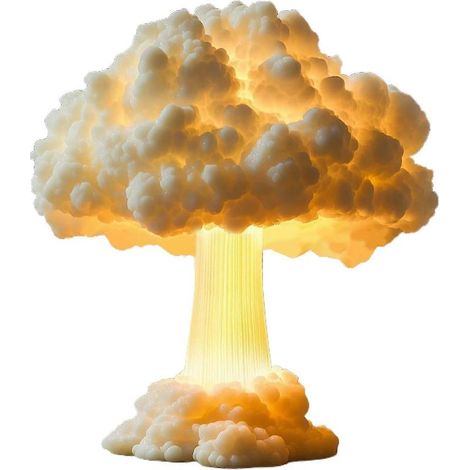 Lampe de table champignon nuage 3D, modèle explosion nucléaire, veilleuse 12 cm, décoration pour chambre ou maison (1/4)