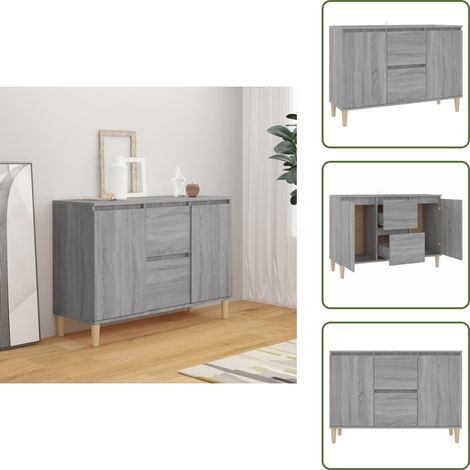 Buffet Sonoma gris 101x35x70 cm Bois d'ingénierie - Buffet - Meuble De Rangement - Armoire - Commode - Salon (1/5)