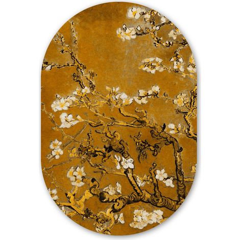 CERCHIO DA PARETE Mandorlo in fiore - Arte - Van Gogh - Oro 40x60 cm (1/3)