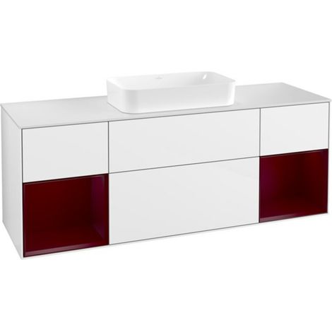 V&B Waschtischunterschrank Wandbeleuchtung Finion 160cm, Pl w m, Rg Peo m Lac, glo wh. Lac (1/2)