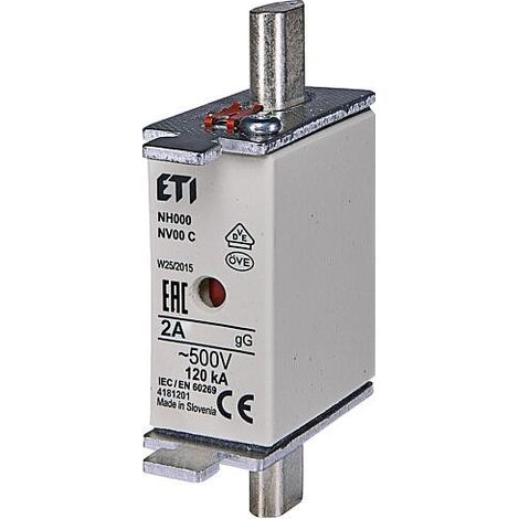 Fusible ETI NH NH000 gG 2A/500V, Cond. 3