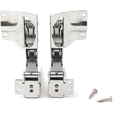 Charnière de porte intégrée pour réfrigérateur congélateur Hettich 5.0 41.5 type gauche et droite paire de pièces de rechange en métal, finition argentée, 22 x 5,5 cm (1/5)